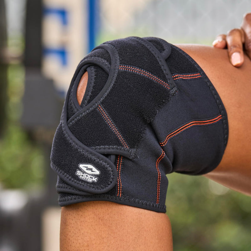 Shock Doctor Knee Brace Wrap, Knee Support Stabilizes Patella, Provides Comfortable & Lightweight Compression to Stabilize Muscles in The Knee, Single X-Large