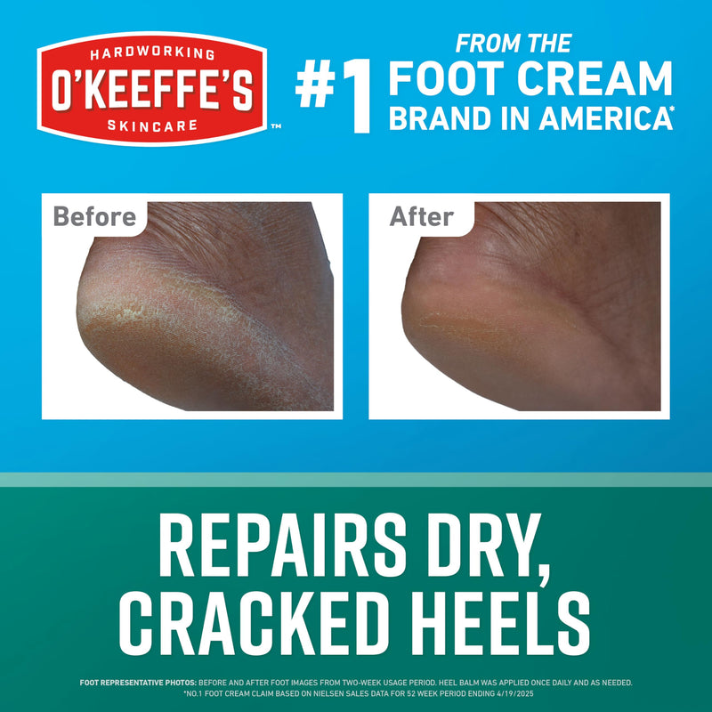 O'Keeffe's for Healthy Feet Intensive Healing Balm; Guaranteed Relief for Extremely Dry; Cracked Feet; Heel Balm that Instantly Fills Dry; Cracked Heels; 2.2oz Balm Stick; (Pack of 1) 2.2 Ounce (Pack of 1) - BeesActive Australia