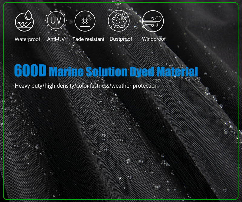Outboard Motor Cover for Yamaha in Line Four F150/F165/F175/F185/F200, Outboard Engine Cover 600D Oxford Marine Fabric, Heavy-Duty Boat Engine Cover Waterproof Fade-Resistant Hood Cowling Cover