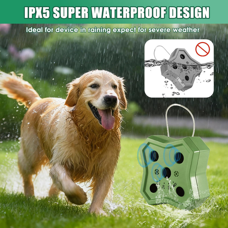 Anti Barking Device for Dogs: Ultrasonic Dog Bark Deterrent Devices with 3 Training Modes 50 FT | Dog Barking Silencer Bark Box for Indoor Outdoor | Stop Barking Control Device for Dogs (Green)