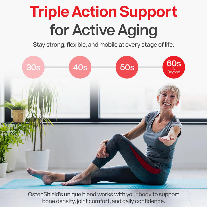 Peak Health Research - Bone & Joint Formula - Calcium Supplements for Women & Men with Vitamin D3, K2 & Aquamin - Triple Action Formula for Better Bone Health - 60 Capsules