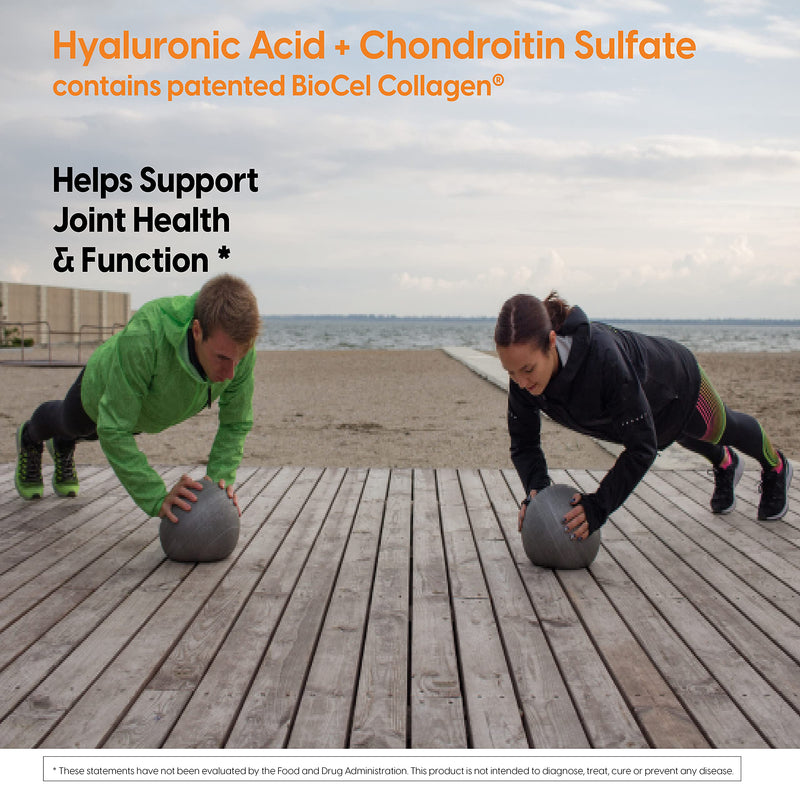 Doctor's Best Hyaluronic Acid with Chondroitin Sulfate - Joint Health Support Supplement for Women & Men, BioCell Collagen, Non-GMO, Gluten Free, Soy Free - 60 Tablets