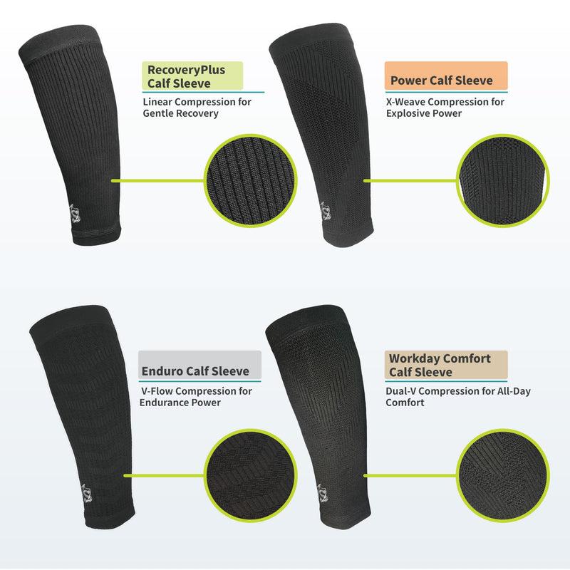 Vital Salveo Graphene Power Calf Sleeve - X-Weave Compression Support for Muscle Pain Relief(1 Pair) Medium - BeesActive Australia