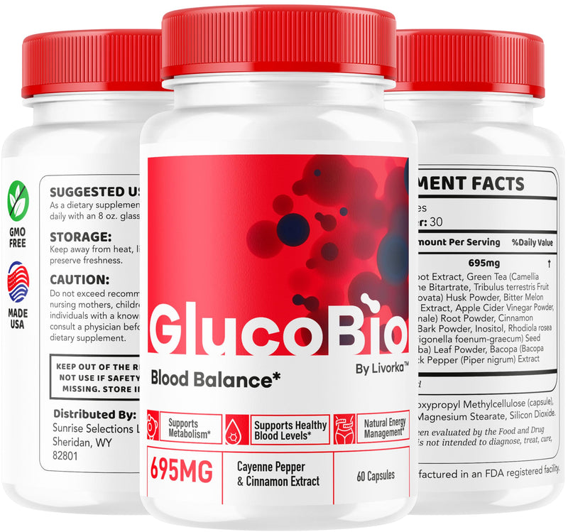 (5 Pack) GlucoBio Capsules - Official Gluco Bio Advanced Formula Support Pills - Maximum Strength, Natural Gluco Bio Supplement Vitamin for Overall Health & Wellness Reviews, 300 Capsules for 5 Months 60 Count (Pack of 5)