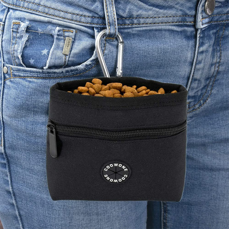 COOWONE Dog Training Treat Pouch Hands-Free Dog Training Pouches Treats Bags, Treat Tote, Magnetic Closure, Pocket Sized Dog Treat Pouch Black - BeesActive Australia