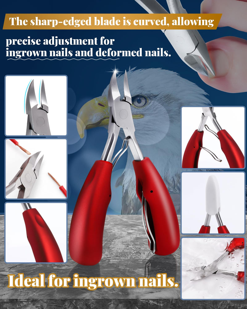 5Pcs Toenail Clippers Set for Ingrown Toenail & Thick Toenails,Nail Clippers Set for Seniors Men Women,Ingrown Toenail Clippers,Professional Heavy Duty Toenail Clippers for Thick Toenails Thick and Ingrown Toenails 5PCS - BeesActive Australia