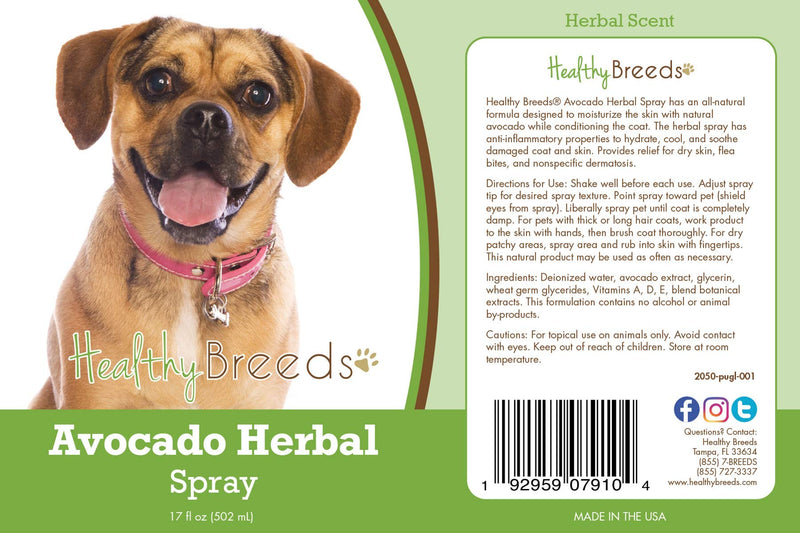 Healthy Breeds Puggle Avocado Herbal Spray 17 oz