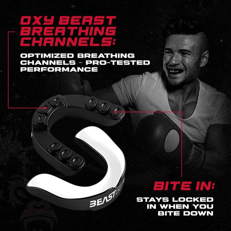 Beast Gear Sports Mouth Guard - Adult and Youth Gum Shield for Boxing, Football, Lacrosse, Basketball, Rugby, MMA - Mouthguard Sports Accessories for Men, Women & Kids - BeesActive Australia