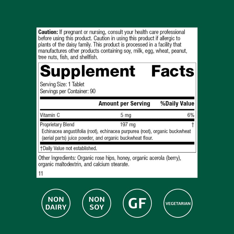 Standard Process Echinacea-C - Supplement for Immune System Support - Offers Daily Vitamin C Dose - Gluten-Free, Non-Dairy & Non-Soy - 90 Tablets (90 Servings)