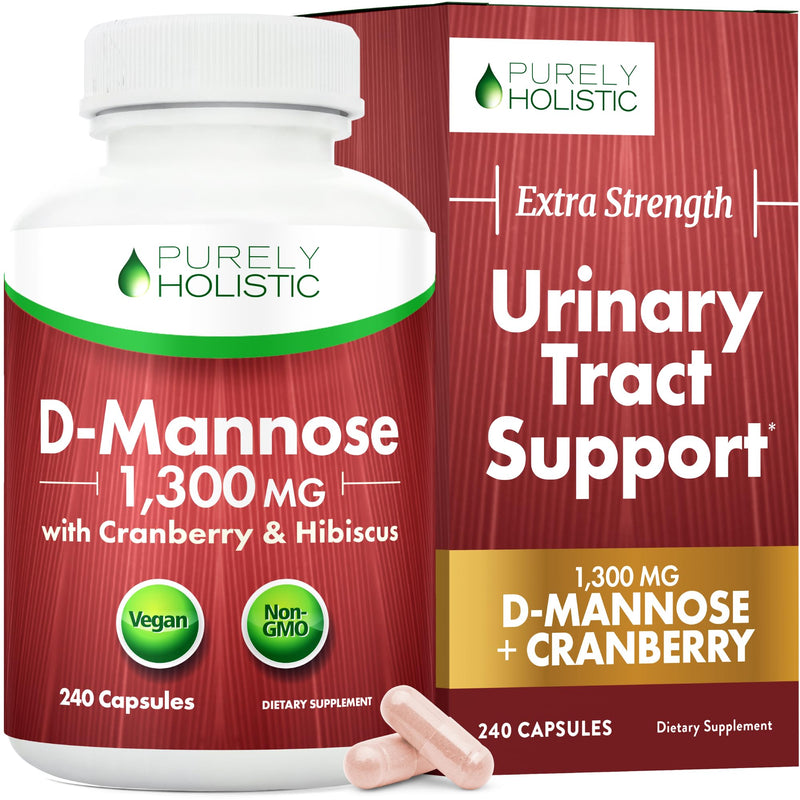 D Mannose with Cranberry | Drug-Free Urinary Tract Health Support | Evidence-Based DMannose 1300mg for Urinary & Bladder Health for Women | D Mannose Supplements for Women & Men | Non-GMO | 240 Ct - BeesActive Australia