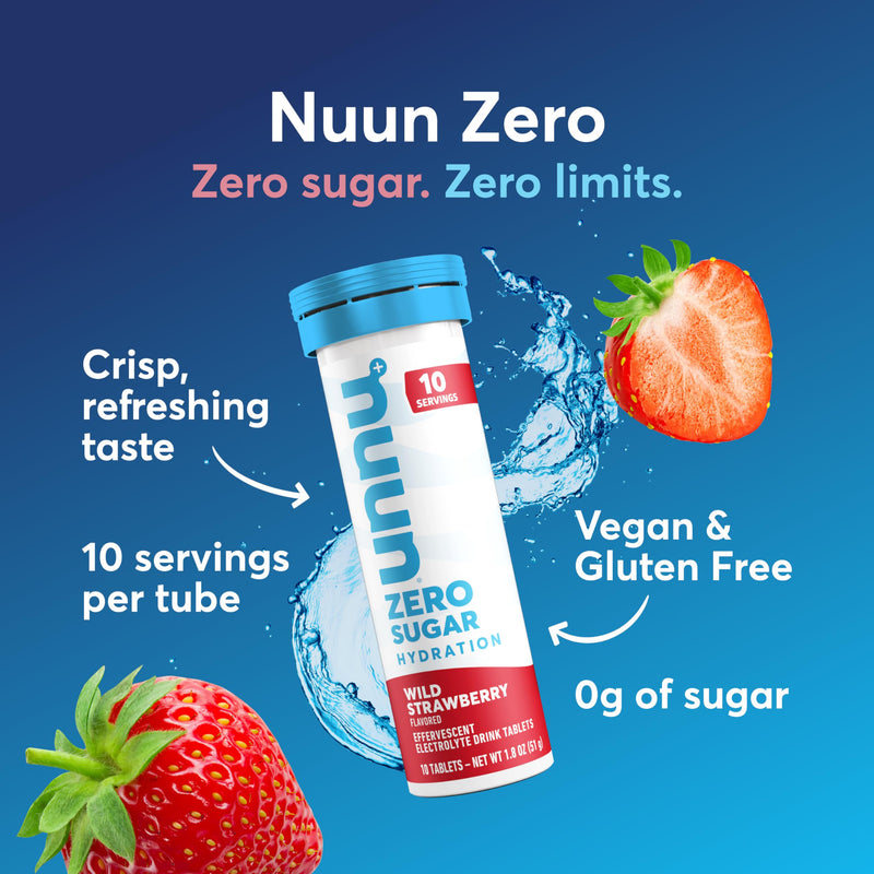 Nuun Zero Sugar Hydration Electrolyte Tablets - Magnesium, Calcium, Potassium, Chloride & Sodium, Light & Delicious Fruit Flavors, No Sugar, Gluten Free, Vegan, Mixed Berry 4 Pack (40 Servings Total) 40 Count (Pack of 1) - BeesActive Australia
