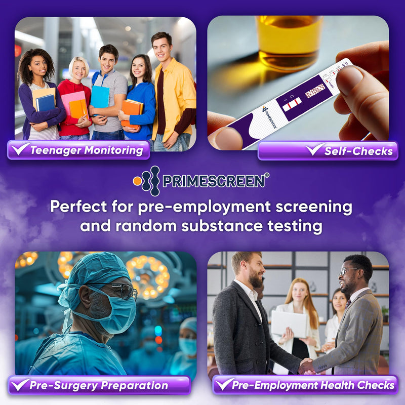 Prime Screen [10 Pack] Nicotine Tobacco Cotinine Urine Test Kit - Urine Dip Card Testing Cotinine from Smoking - WCOT-114 1