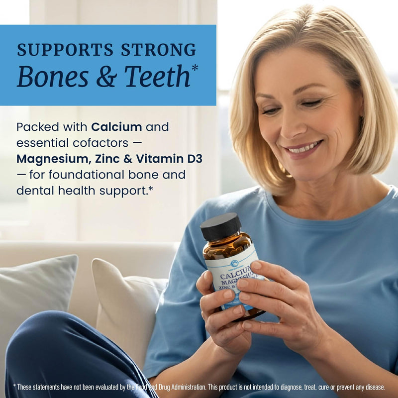 Calcium Magnesium Zinc D3 Supplement | Strong Bones, Healthy Teeth & Immune Support | Calcium Citrate Magnesium and Zinc with Vitamin D3 | 4-in-1 Cal Mag Supplement | 90 Tablets (1 Month Supply) | Muscle & Nervous System Support, Calcium Citrate Magnes...