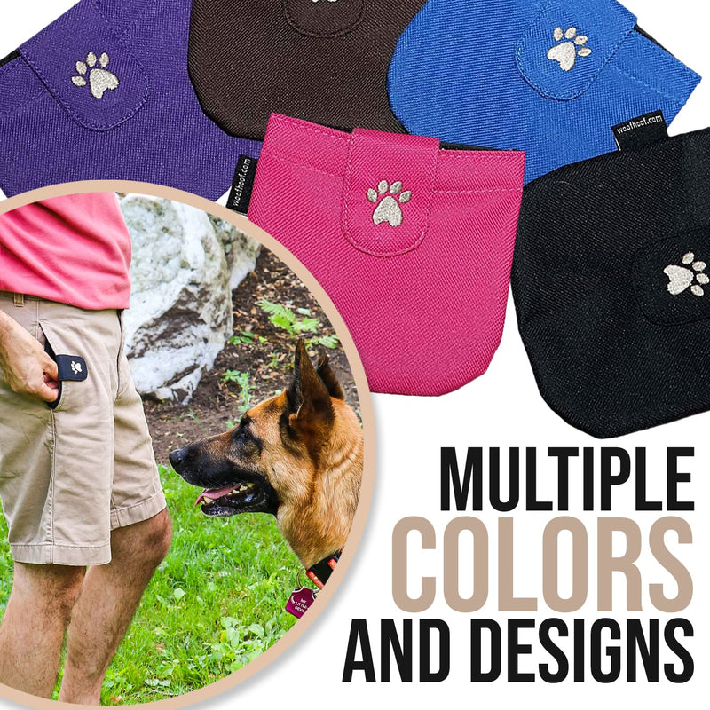 Dog Treat Pouch, Black Pocket Sized Training Treat Pouch - Lightweight Dog Treat Holder with Magnetic Flap For Stability, Perfect Dog Accessories, Made of Durable Nylon, Machine Washable - BeesActive Australia
