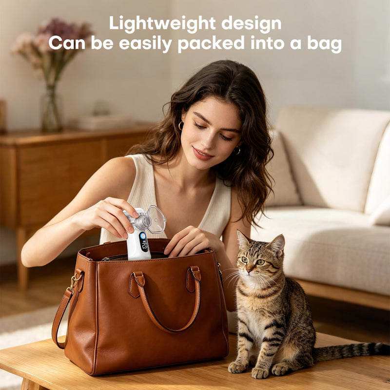 Cat and Dog Nebulizer-Low-Noise Respiratory Inhaler for Pet Breathing Problems, Ideal for Small to Medium Pets