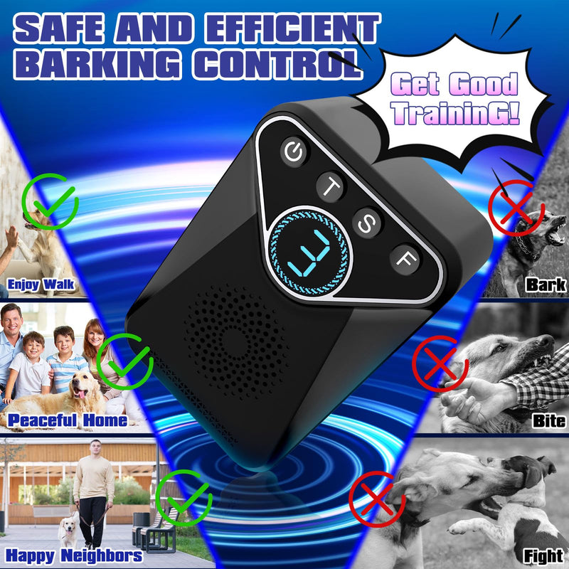1500 mAh Rechargeable Anti Barking Device for Dogs Indoor Up to 50 Ft Range, 9 Modes Dog Bark Deterrent Devices Dog Training & Behavior Aids, Bark Box Dog Barking Control Devices Safe for Humans, Dogs Black Anti Barking Device - BeesActive Australia