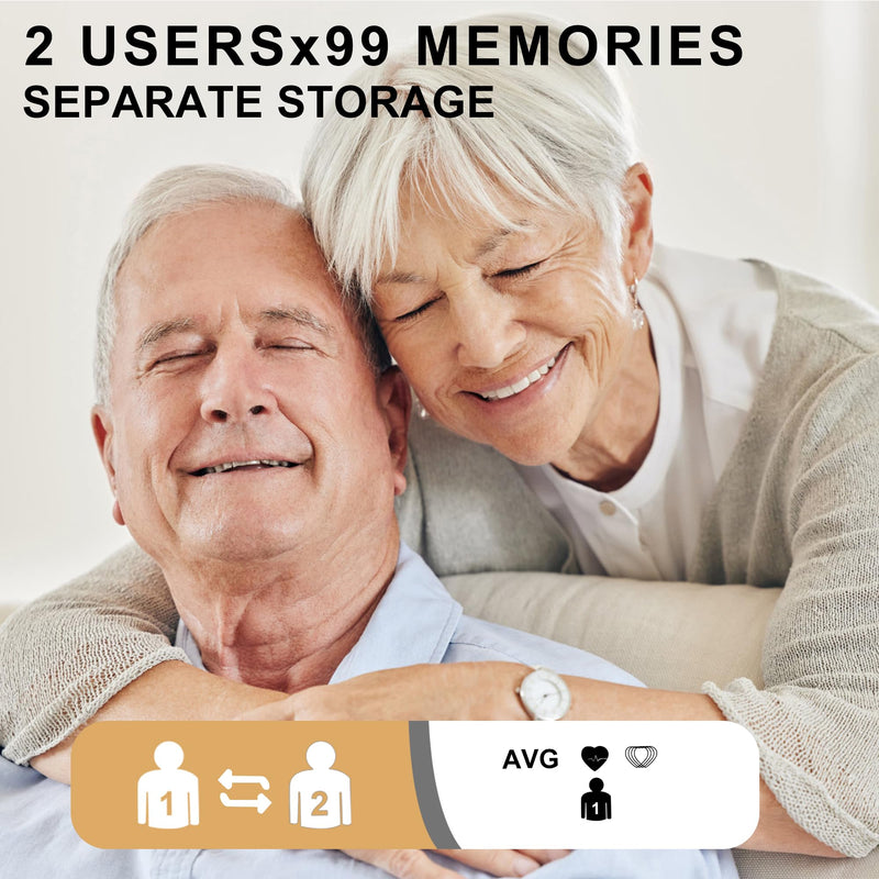 Rechargeable Wrist Blood Pressure Monitor with Voice Broadcast, Dual User Blood Pressure Cuff Wrist with USB-C Charging Cable, 2X 99 Memories & Carry Case - BeesActive Australia