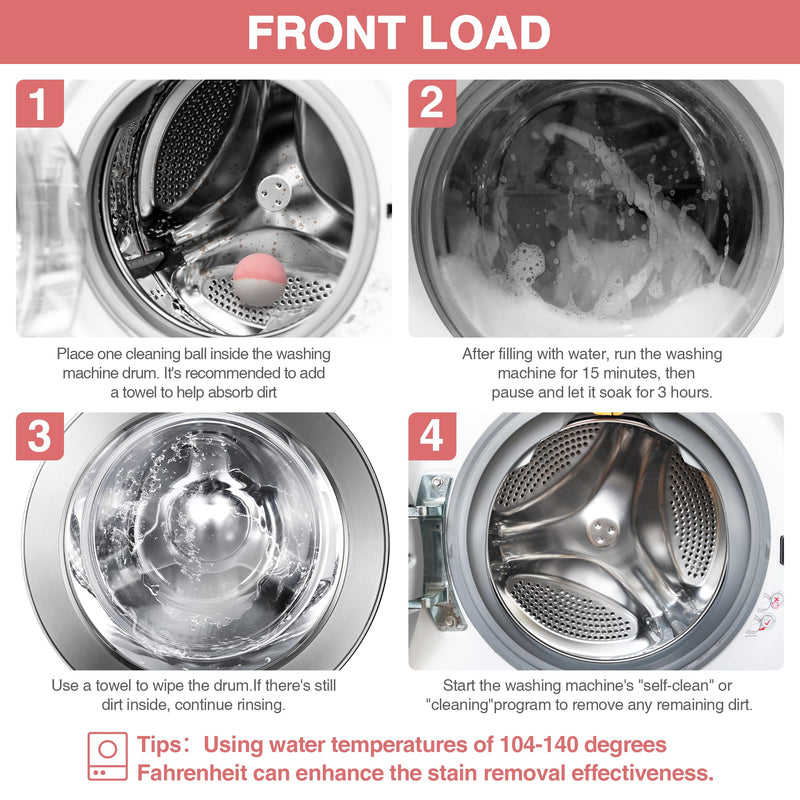 Heavy Duty Washing Machine Cleaner Suitable for Front Loading or Top Loading Washing Machines Deep Cleaning (a pack of six cleaning balls) - BeesActive Australia