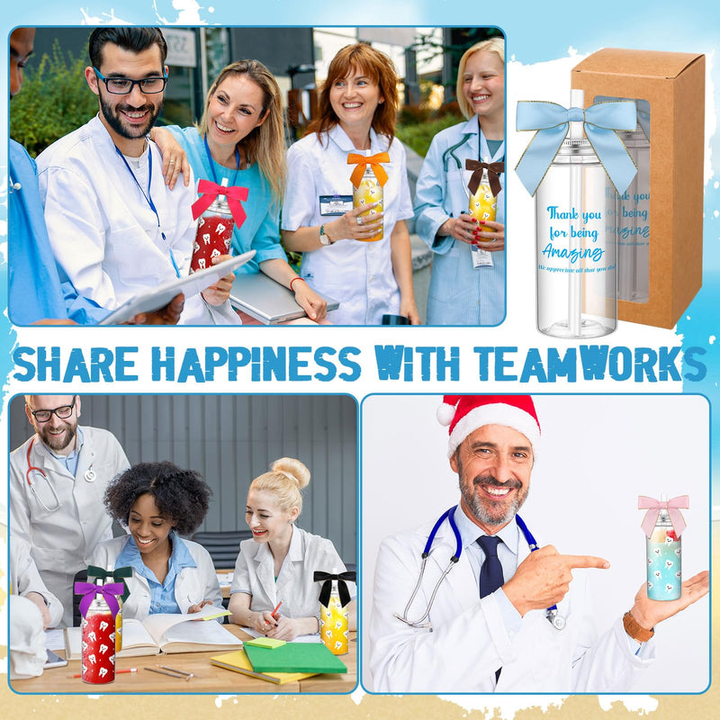 Reallnaive 12 Set Dental Teeth Tumbler Gift for Dental Hygiene Month 14 oz