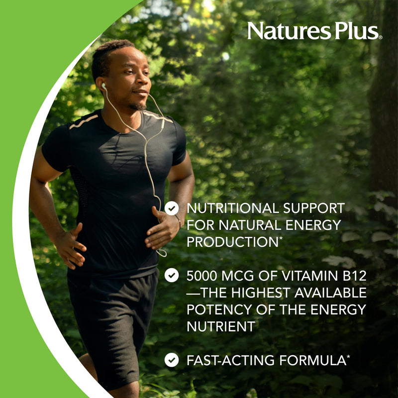 NaturesPlus Shot-O-B12 - 30 Softgels - 5000 mcg - Supports Energy & Immune Health - Gluten Free - 30 Servings