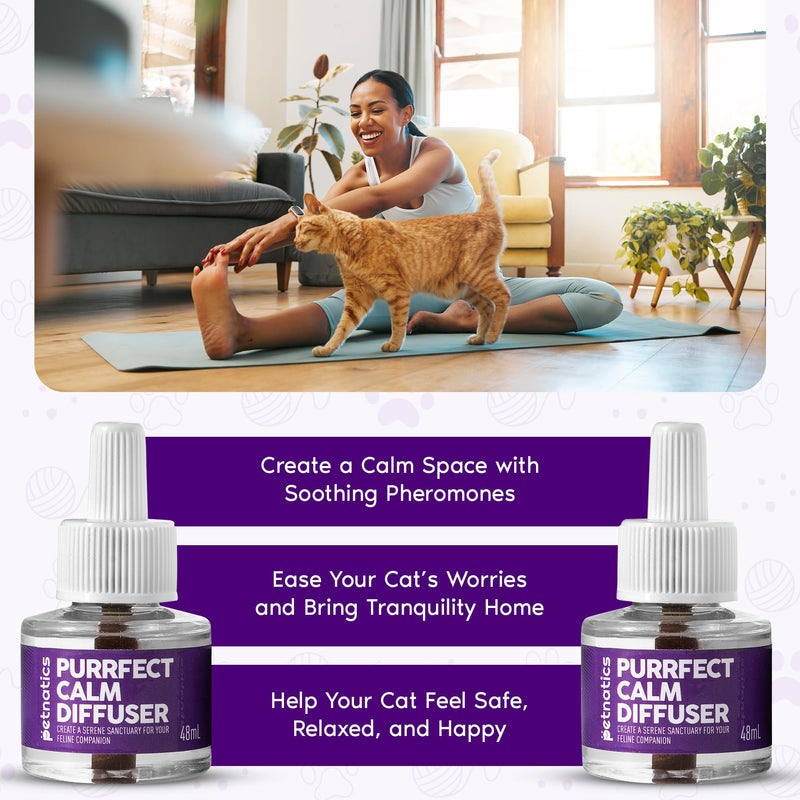 Purrfect Cat Calming Diffuser | Stress Relief for Pets | Multi Cat Calming Pheromone Diffuser | Soothing Pheromone Technology | Long-Lasting Effect for up to 30 Days