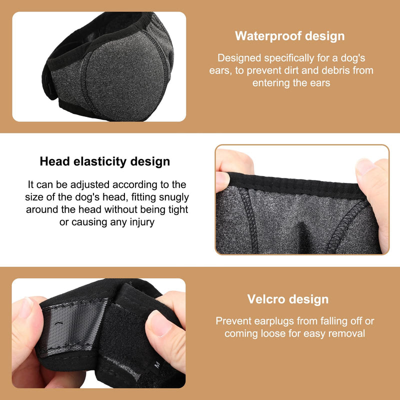 Dog Ear Protection Cover, Adjustable Noise Protection Ear Muffs with Comfortable Hood Design for Bathing, Grooming, Thunder and Fireworks Anxiety Relief for Dogs