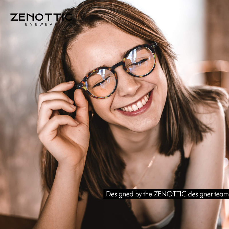 ZENOTTIC Reading Glasses Blue Light Blocking Round Glasses for Men Women Magnification 0.0 1.0 1.5 2.0 2.5 3.0 3.5 Tortoise 2.5 x - BeesActive Australia