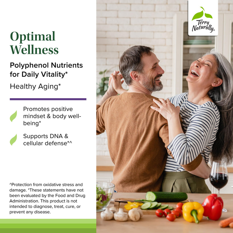 Terry Naturally Optimal Wellness - Brain Health - 30 Count | BCM-95, Curcumin, vitamin D. Immune, Respiratory and Brain Health Support.