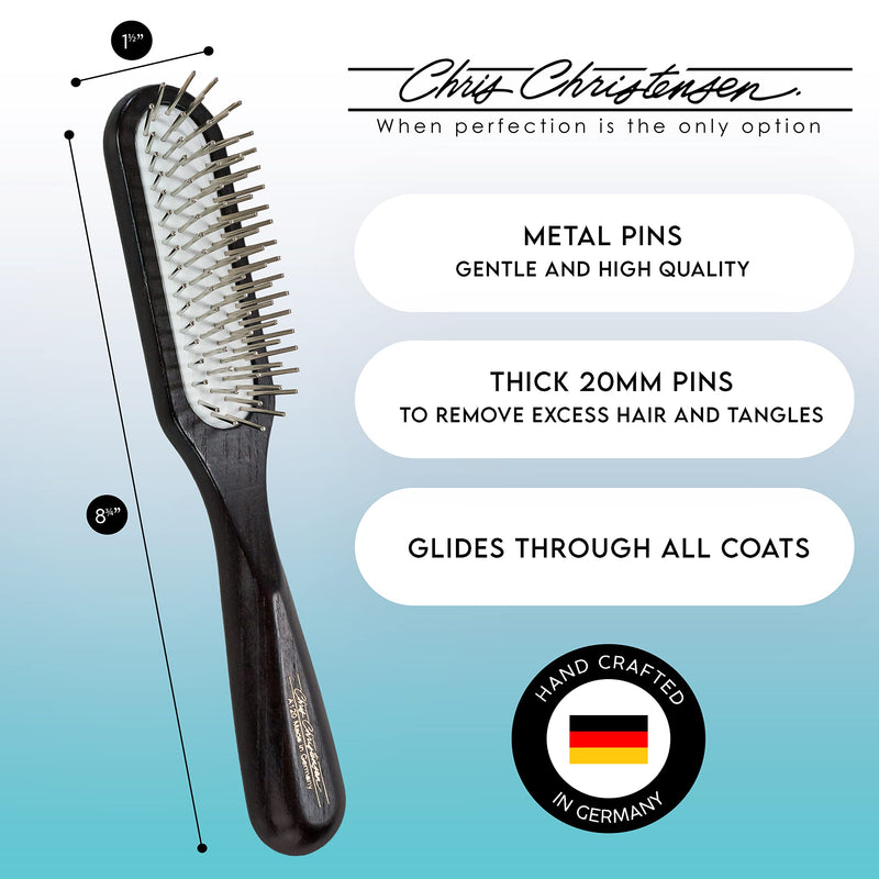 Chris Christensen Dog Brush, 20 mm. Ice Slip Dematting Brush, Specialty Brushes, Groom Like a Professional, Remove Tough Mats and Tangles, Rounded and Grounded Pins, Doesn't Pull Coat - BeesActive Australia
