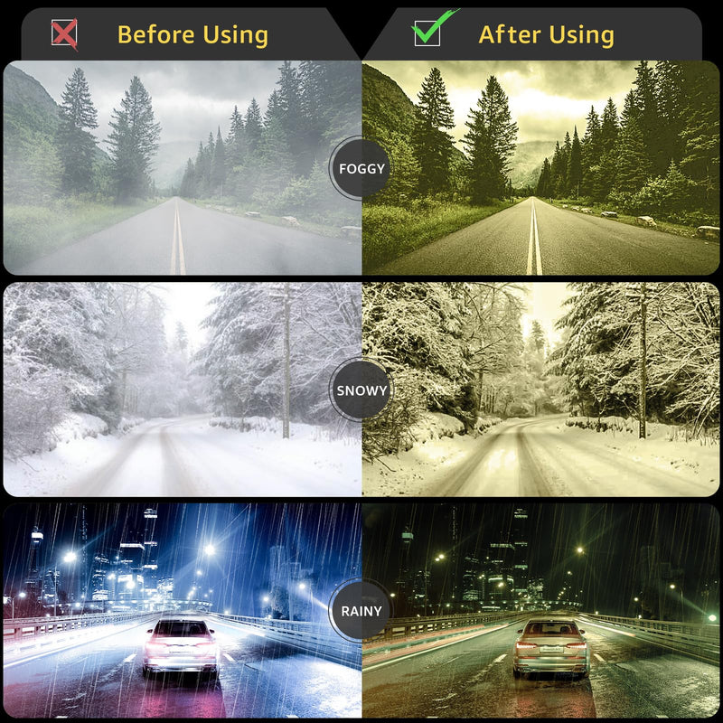 Myiaur Night Vision Glasses for Driving - Al-Mg Frame Night Driving Glasses for Men, Polarized Yellow Lenses, Anti Glare Gun/Night Vision Glasses - BeesActive Australia