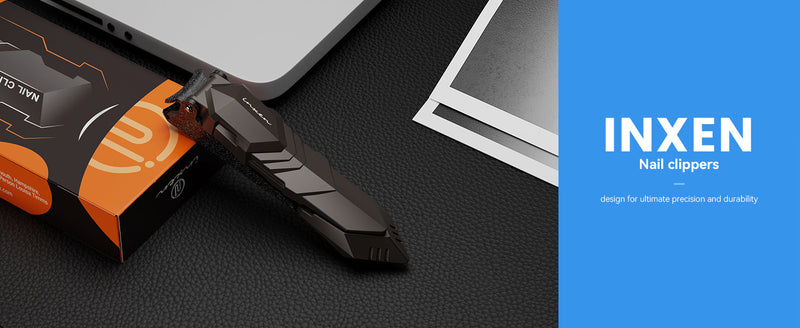Nail Clippers for Thick Nails, INXEN Nail Clippers with Extre Wide Jaw Opening for Hard Toenails, Stainless Steel Nail Clippers ，Nail Cutter Set for Men Women Senior Small Black (3x0.67 inch)