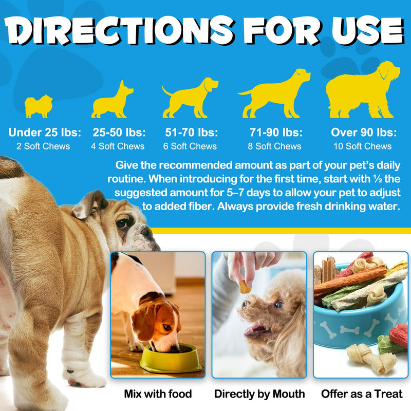 Anal Gland Chews for Dogs, 150 Chews with Pumpkin - Daily Support for Healthy Anal Gland Function, Bowel Health & Digestive Comfort - Beef Flavour Soft Treats 150pc