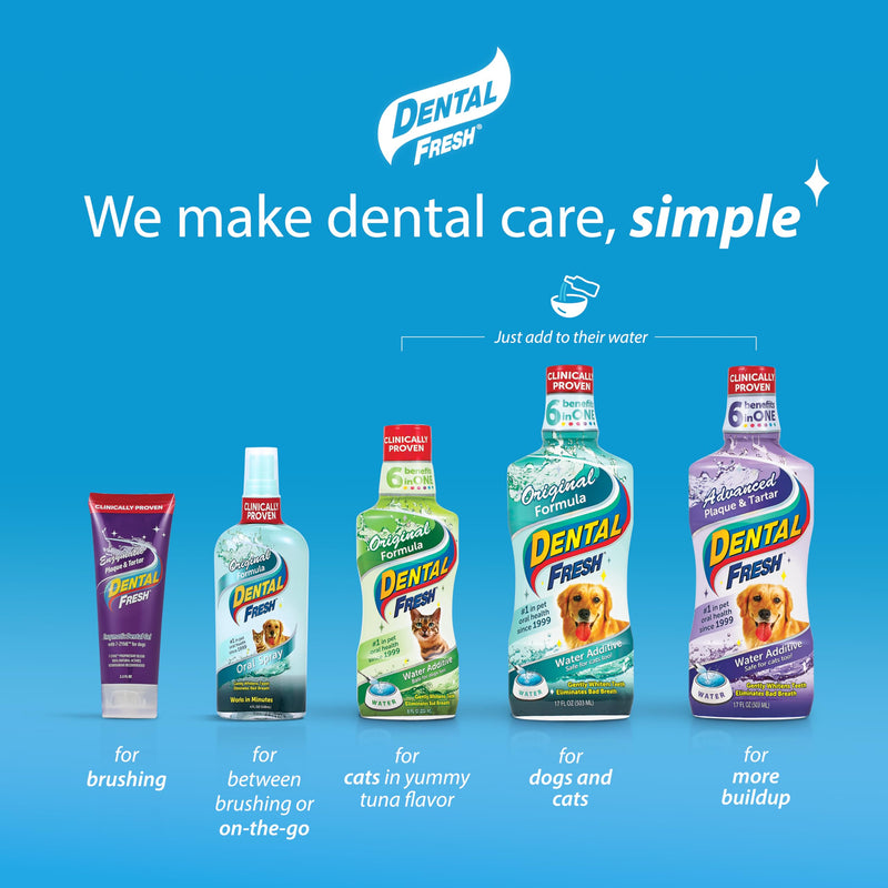Dental Fresh Oral Spray for Dogs and Cats, Help Freshen Breath for Healthy Teeth & Gums, 4 Fl Oz.