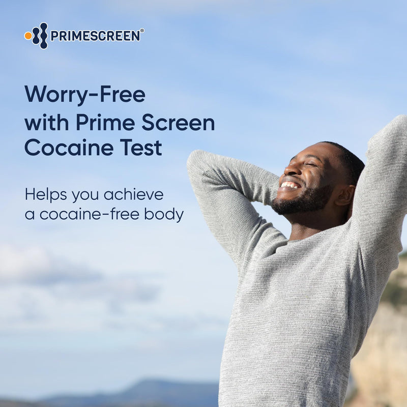 Prime Screen Cocaine Urine Test Card - Detect COC in Urine with 300 ng/mL Cutoff Level - Single Panel Drug Test Kit - 10 Pack - BeesActive Australia
