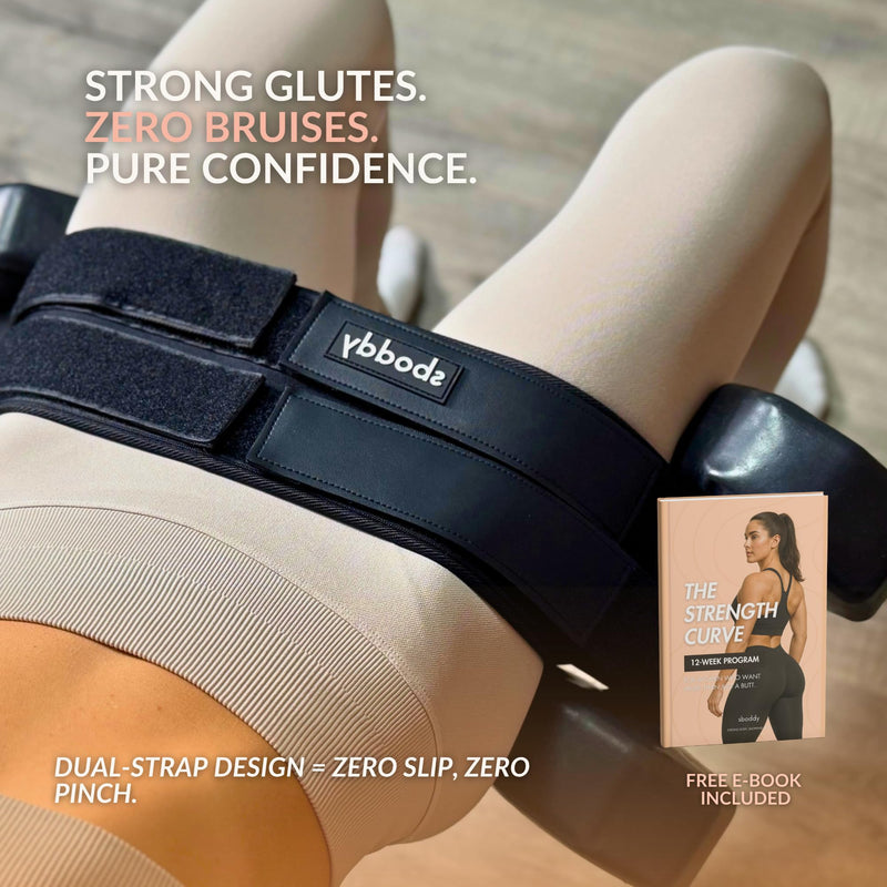 Hip Thrust Belt with Dual-Strap Design – Booty Builder for Heavy Dumbbells, Kettlebells & Plates Up to 400 lbs – Comfortable Glute Workout Equipment for Women – Coach Tested – Home & Gym Use. - BeesActive Australia