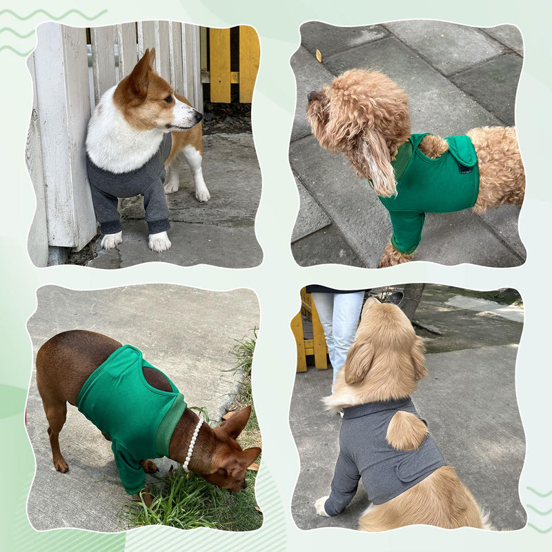 CITÉTOILE Dog Bodysuit After Surgery, Wound Protection Suits for Dogs with Leg, Front Leg Protection for Injury Dogs, Anti-Wound Licking Surgery Body Dogs, E-Collar Alternative, Grey, XXL - BeesActive Australia