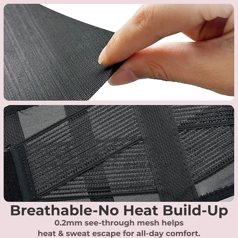 Ultra Breathable & Thin Back Brace for Lower Back Pain – Lightweight, Adjustable Back Brace Belt for Women and Men | Comfortable Lumbar Compression Brace for Sciatica, Scoliosis, Wear Under Clothing XS/S(Waist: 27.5"-34") - BeesActive Australia