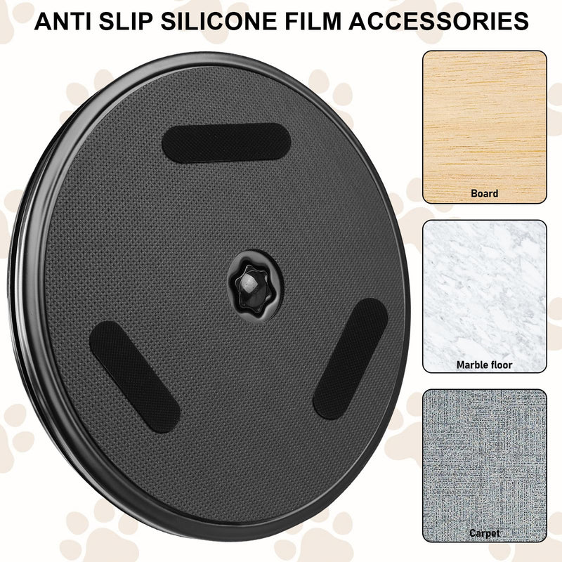 Dog Scratching Board, Dog Claw Grinder with Treat Box, Dog Claw Grinder, Built-in 6 Compartment Food Storage 360°, Rotation Alternative to Claw Clippers and Grinders (Black) Black - BeesActive Australia