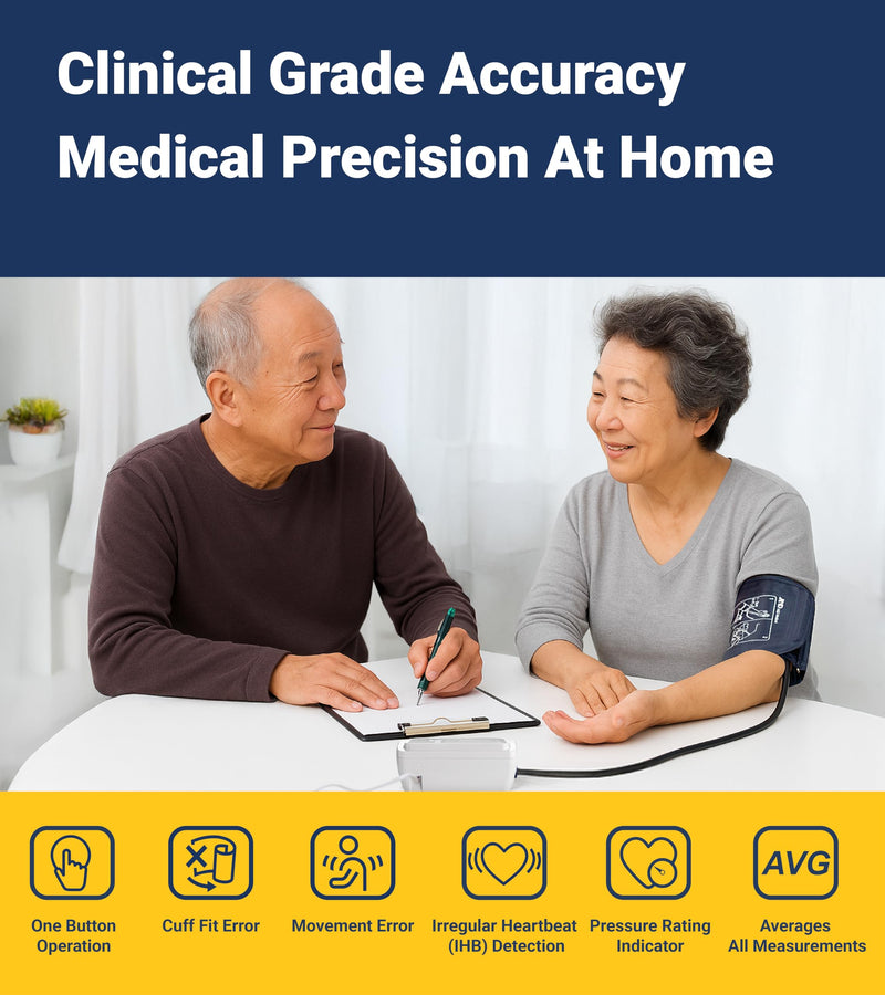 A&D Medical Multi-User Blood Pressure Monitor for Home Use UA-767FAC – Wide Range Cuff (8.6-16.5” / 22-42cm), Easy to Use, Adult Upper Arm, 60 Readings Per User (4 Users), AC Adapter, FSA/HSA Eligible Includes AC Adapter