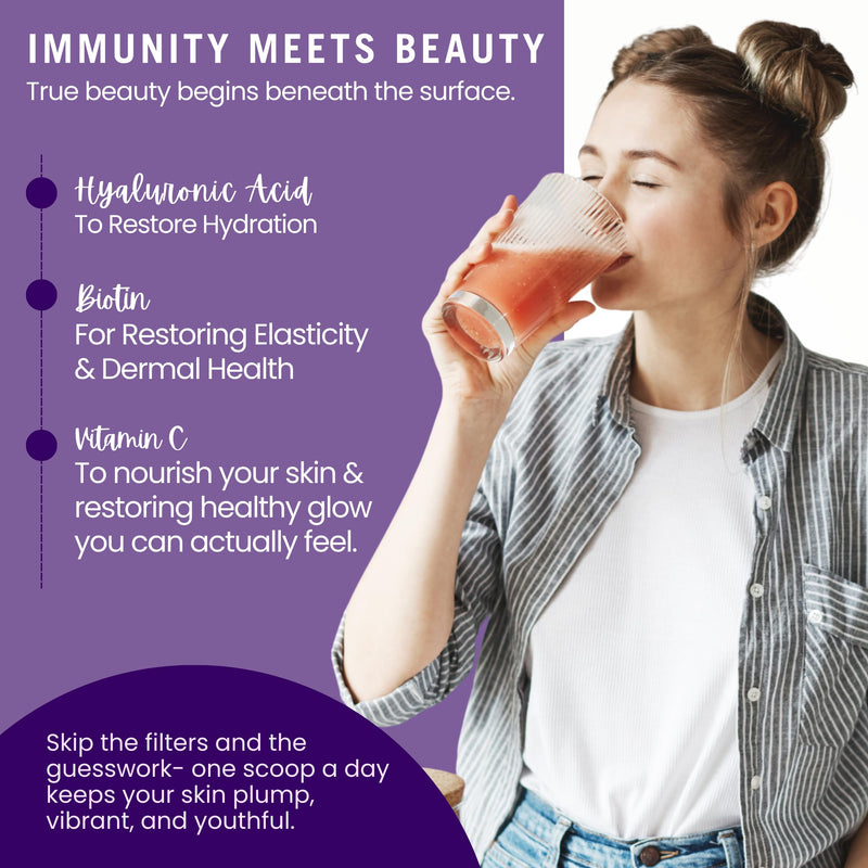 Leverage Mixed Berries Anti–Aging Supplement & Longevity Mix - Daily Wellness Multivitamin Powder with Hyaluronic Acid, L-Glycine & Magnesium for Skin, Energy, Cognitive Function & Joint–30 Servings