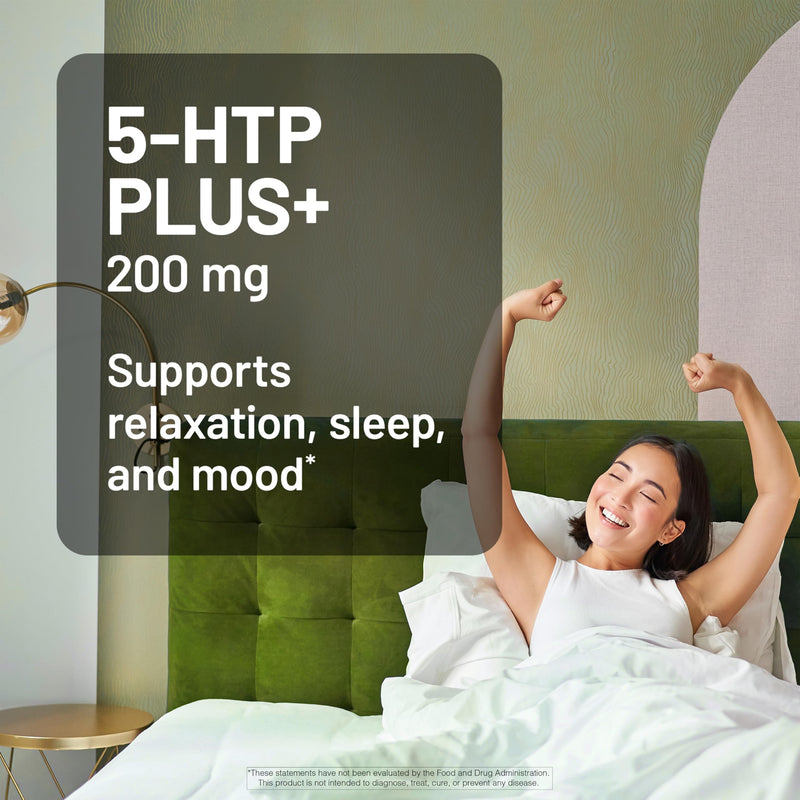NatureWise 5-HTP 200mg Supplement from Griffonia Seeds with Cofactor Vitamin B6 - Mood Support and Natural Sleep Aid for Adults - Delayed-Release, Vegan - 30 Count[1-Month Supply] 30 Count (Pack of 1)