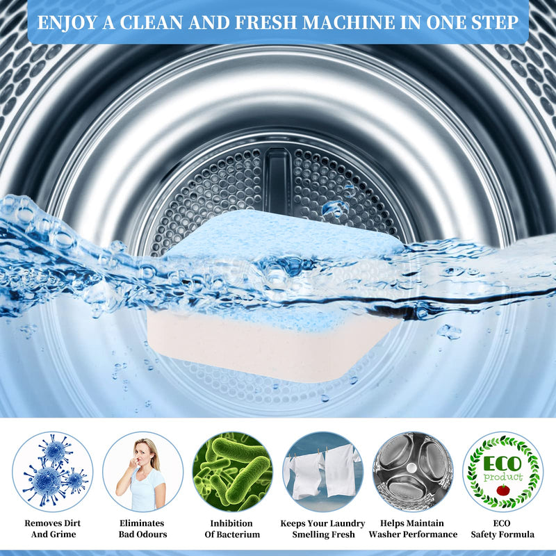 48 Pack Washing Machine Cleaner - Deep Cleaning Formula Tablets for Front and Top Loader Washer Machines - BeesActive Australia
