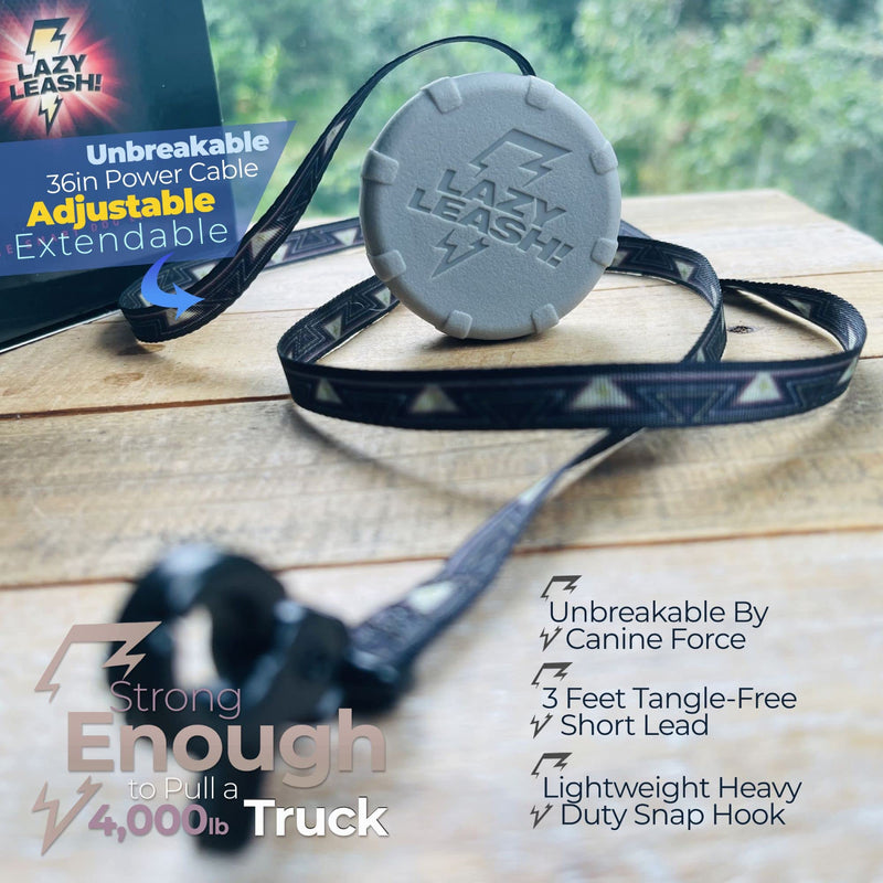 Mini Clip-On Power Leash Set – 2pc Heavy-Duty, Lightweight, Compact, Durable, Waterproof, Wearable, Adjustable Lead for Off-Leash Walking, Hiking, Training, Travel & Hands-Free Dog Control Gray+Bonus - BeesActive Australia