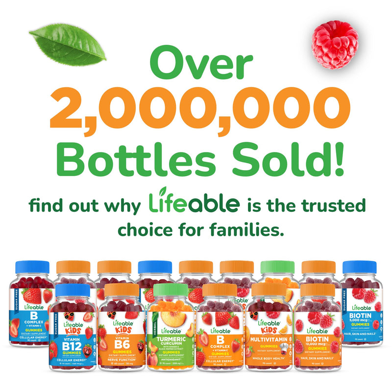 Lifeable Cranberry Gummies for Kids | Great Tasting Cranberry Supplement | for Urinary Tract Health, Bladder & Digestive Support | Vegan and Non GMO Cranberries | 60 Count