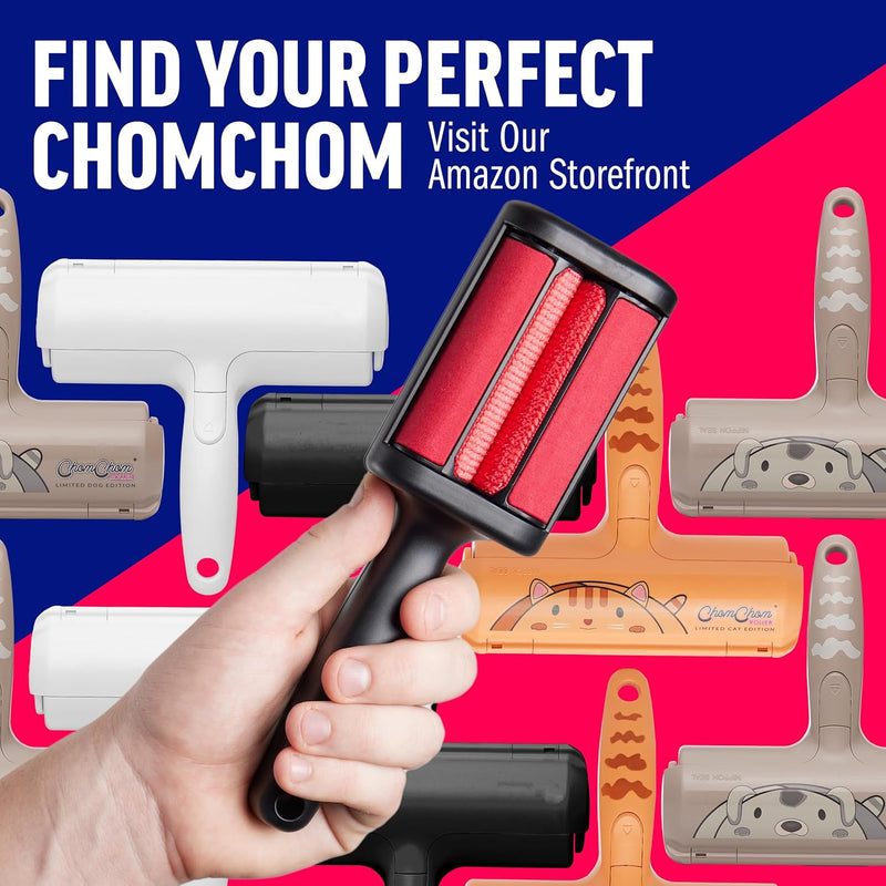 ChomChom Roller Mini for Pet Hair - Mini ChomChom Lint Roller Pet Hair Removal Tool for Clothes, Couches and Cars - Dog Hair Remover and Lint Remover for Clothes - Reusable Lint Roller for Cat Hair - BeesActive Australia