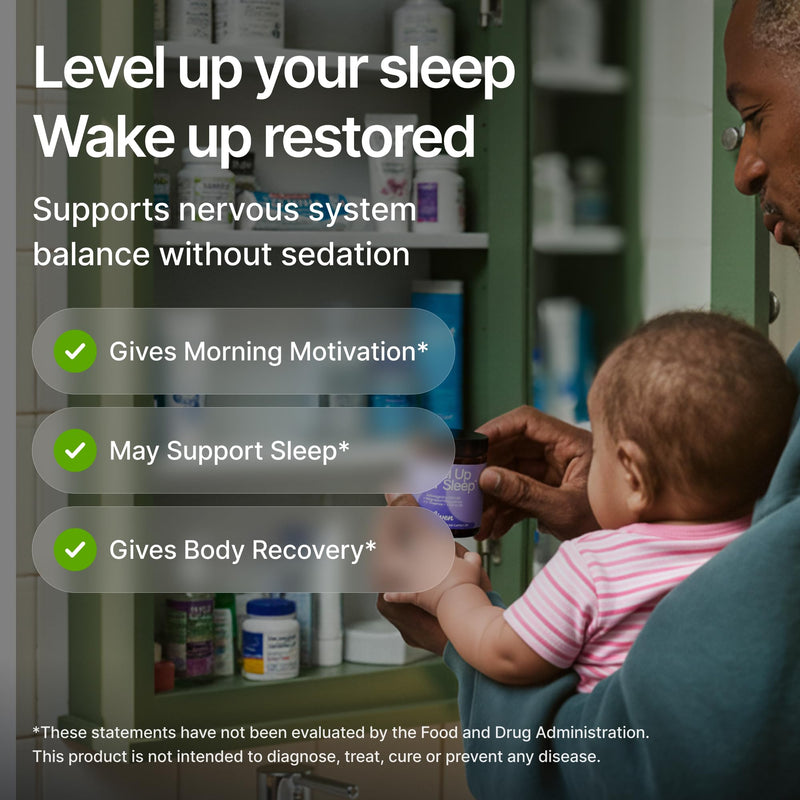 Level Up Your Sleep - Magnesium, Ashwagandha, L-Theanine & Vitamin B6 – Daily Balance & Calm Support - 30 Servings