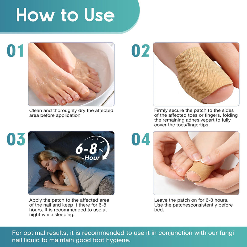 Fungal Nail Patches, Toenail Fungus Treatment Extra Strength - 20 Fungal Nail Patches for Toe Nail Fungus Treatments, 8-Hour Nighttime Nail Fungus Patches for Nail Fungus Treatment