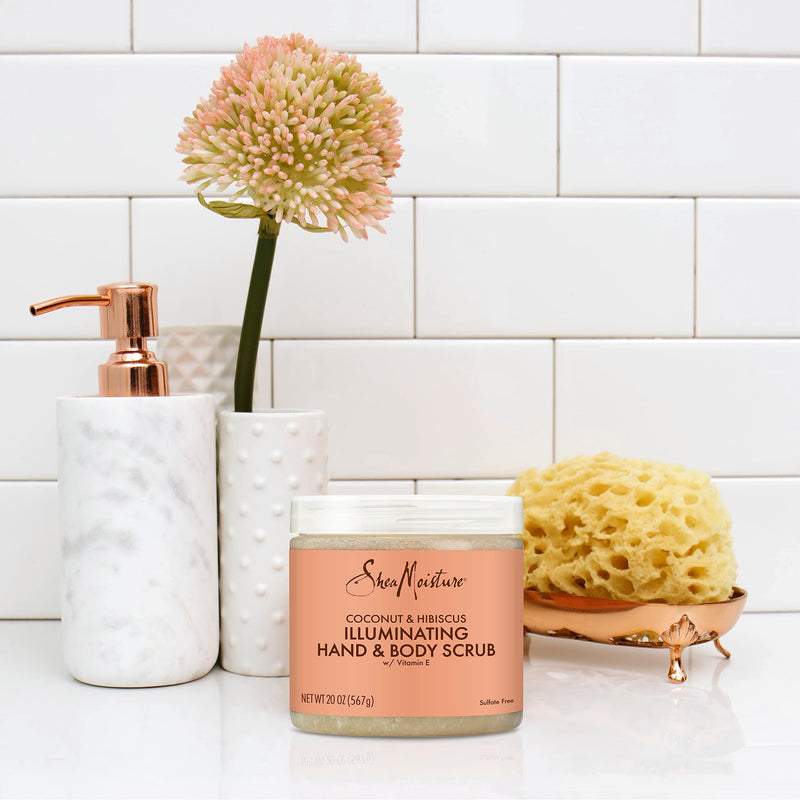 SheaMoisture Body Scrub for Dull Skin Illuminating Coconut and Hibiscus Cruelty-Free Skin Care 20 oz - BeesActive Australia