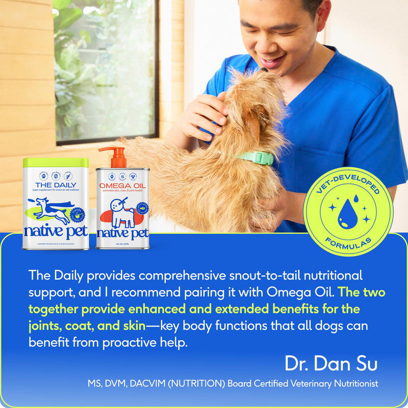 Native Pet Daily Wellness Bundle & Weight Management Dog Food Topper – 11-in-1 Vitamins and Supplements, Omega 3 Fish Oil for Dogs & Weight Loss Supplement for Gut, Skin, Coat, Joint & Immune Support