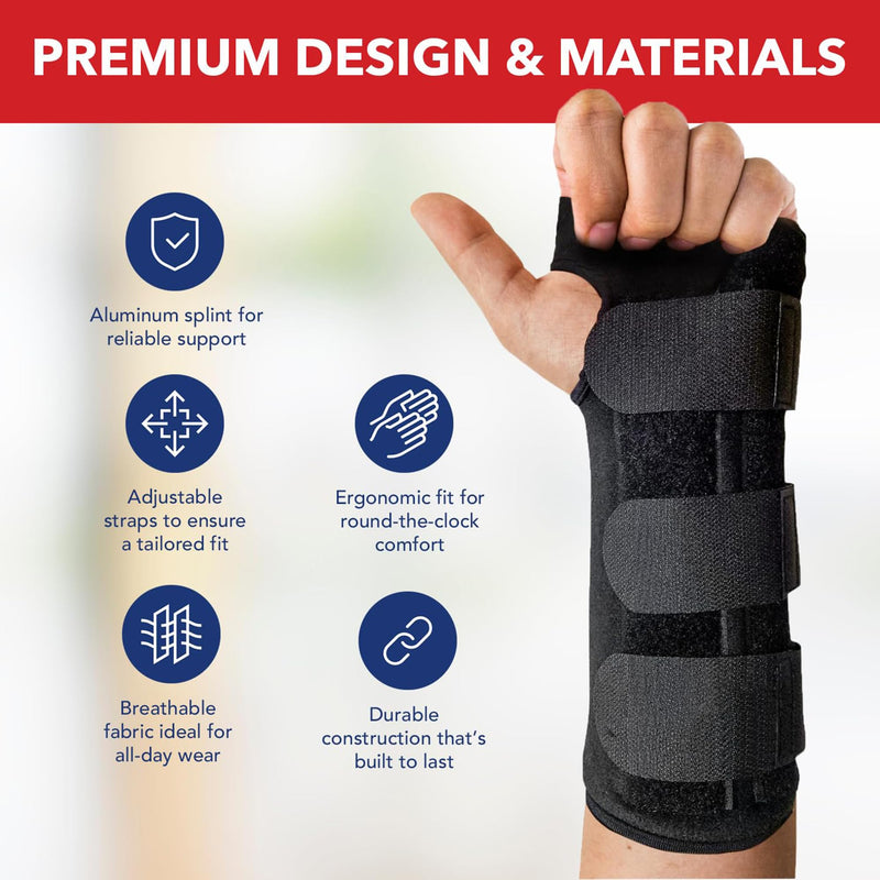 Doctor Developed Wrist Brace - Wrist wrap for Carpal Tunnel Arthritis,Tendonitis, Hand Support - Ideal for Fitness, Weightlifting - Handbook included (2 Pack, Carpal Tunnel) 2 Pack